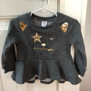 12-18m Baby Girls Cat Sweatshirt